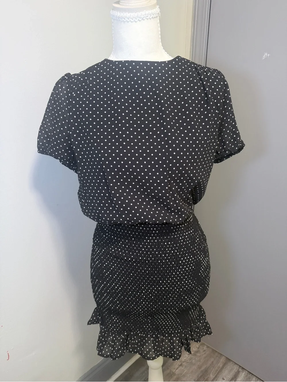 Hyfve Black Polka Dot Dress